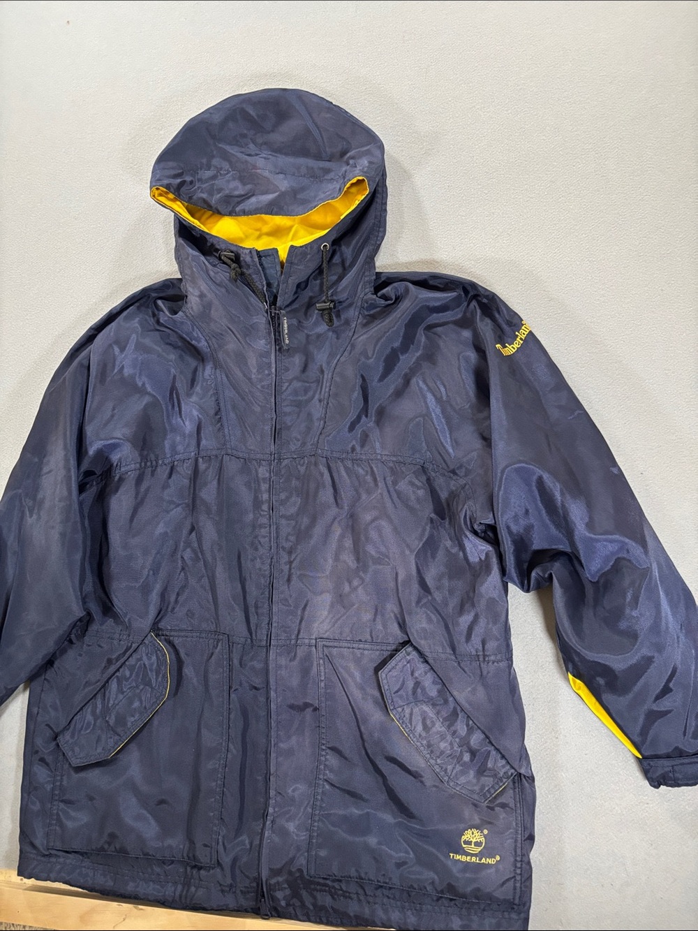 Timberland navy heavyweight outdoor windbreaker jacket M - Picture 4 of 15